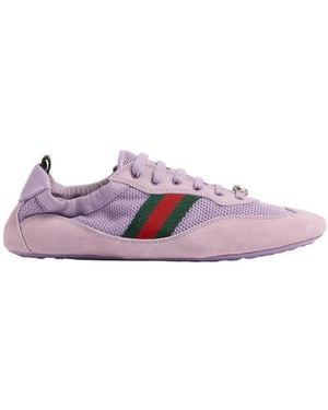Gucci Shift Lace-Up Trainers - Purple