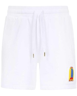 CASABLANCA Logo Shorts - White