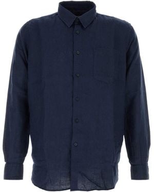 Vilebrequin Long Sleeve Pocket Linen Shirt - Blue