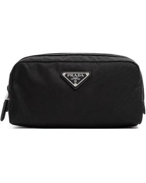 Prada Re-Nylon And Saffiano Necessaire - Black