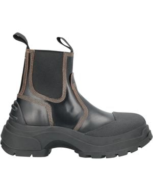 Maison Margiela Two-Tone Platform Leather Boots - Grey