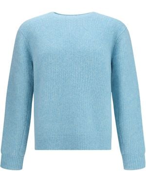 sunflower Crewneck Knitted Jumper - Blue
