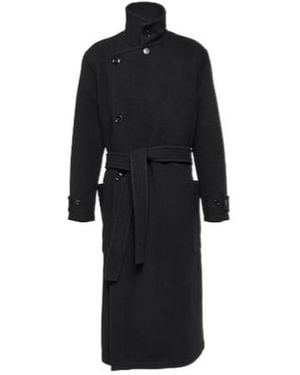 Lemaire Double-Sided Wool Coat - Black