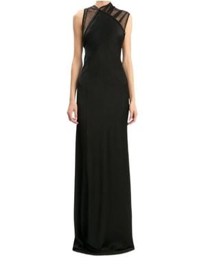 Victoria Beckham Mesh Gown - Black