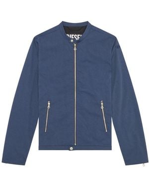 DIESEL Zip-Fastening Biker Jacket - Blue