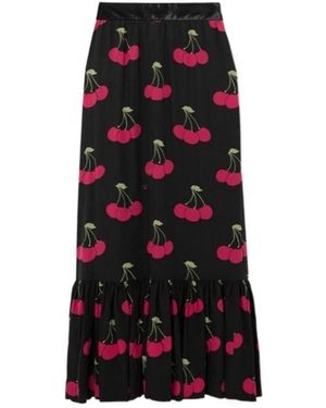 Valentino Patterned Skirt - Black