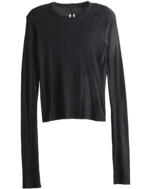 Rick Owens Crew Neck Long-Sleeved T-Shirt - Black