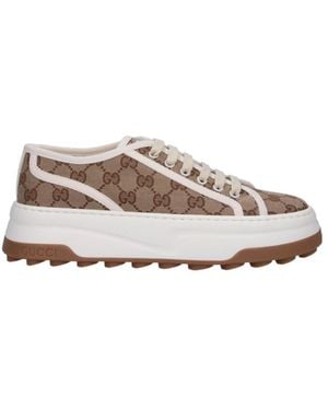 Gucci Gg-Canvas Lace-Up Sneakers - Multicolor