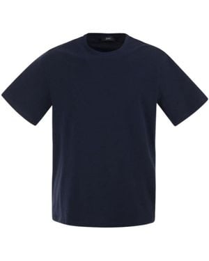 Herno Stretched Crewneck T-Shirt - Blue