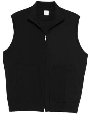 Eleventy Zipped Gilet - Black