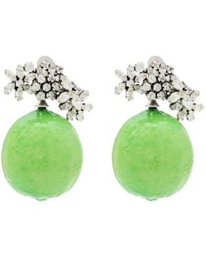 Saint Laurent Lime-Shaped Earrings - Green