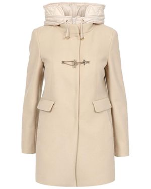 Fay Long-Sleeved Coat - Natural