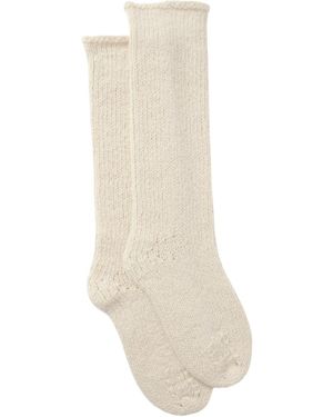 Gabriela Hearst Ribbed Knit Socks - White