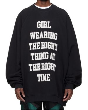 VAQUERA Oversized Pullover Sweatshirt - Blue