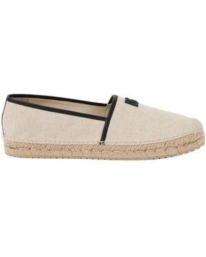 Dolce & Gabbana Dg Leather-Trimmed Espadrille Sandals - White