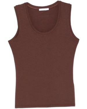 Patrizia Pepe Round-Neck Vest Top - Brown