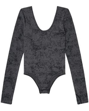 DIESEL Open-Back Long-Sleeve Bodysuit - Blue