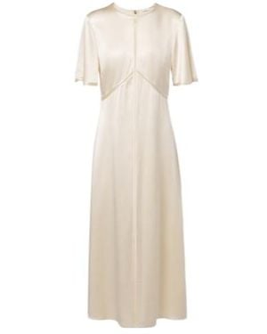 JOSEPH Aura Satin Midi Dress - White