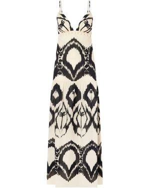 Johanna Ortiz Printed Cotton-Poplin Maxi Dress - White