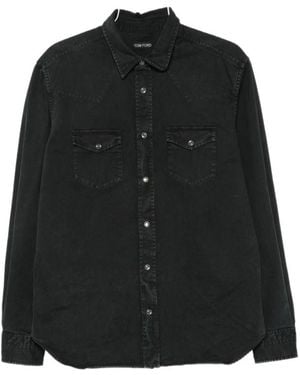 Tom Ford Long-Sleeved Shirt - Black