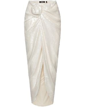 ROTATE BIRGER CHRISTENSEN Sequins Knot Skirt - White