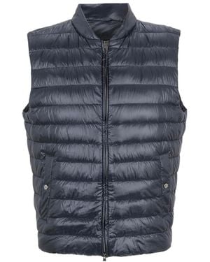 Herno High-Necked Vest - Blue