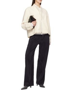 Sacai Zipped Bomber Jacket - White