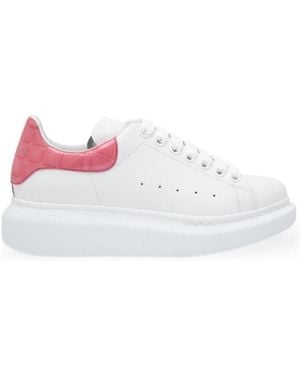 McQueen Oversized Lace-Up Sneakers - White