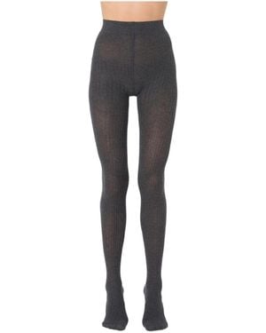 Max Mara Ribbed Cotton Tights - Multicolour