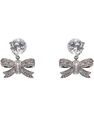 Self-Portrait Self Portrait Bow-Embellished Earrings - White