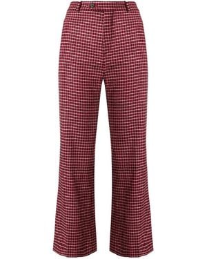 Chloé Checked Quarter Pants - Red