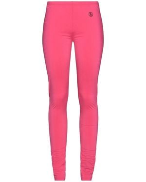 MM6 by Maison Margiela Plain Colour Leggings - Pink