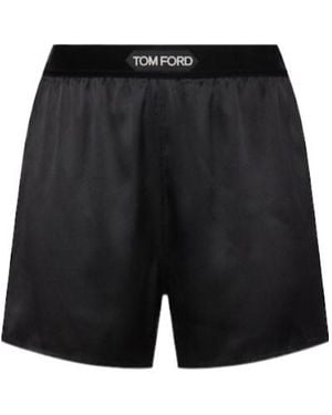 Tom Ford Elastic Waist Shorts - Black