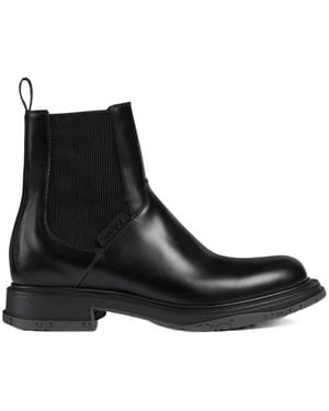 Gucci Ankle Boot With Tonal Logo, Size 39 It - Black