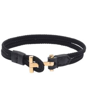 Tom Ford T Logo Plaque Bracelet - White