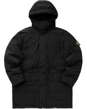 Stone Island Hooded Down Jacket - Black