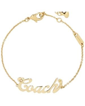 COACH Logo Detail Bracelet - Metallic
