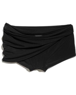 Gucci Draped Jersey Mini Skirt - Black