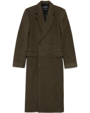 Balenciaga Check Patterned Standard Coat - Multicolor