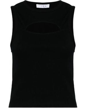 IRO Round-Collar Hollow Vest - Black