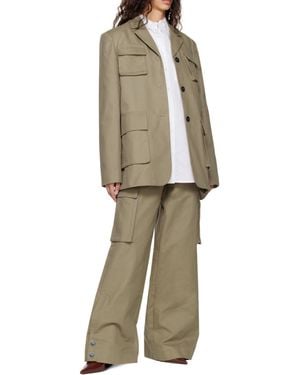 REMAIN Birger Lapel Long-Sleeved Casual Jacket - Natural