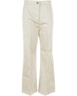 Marella High Waist Wide Leg Pants - Natural