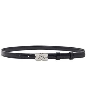 Ganni Butterfly Logo Belt - White