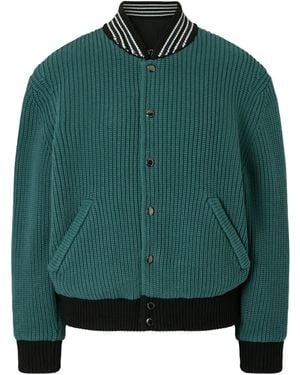 Aimé Leon Dore Reversible Knit Bomber - Green