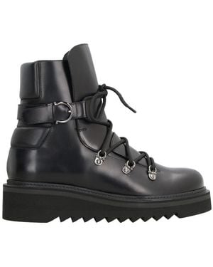 Ferragamo Ferragamo Lace-Up Hiking Boots - Black