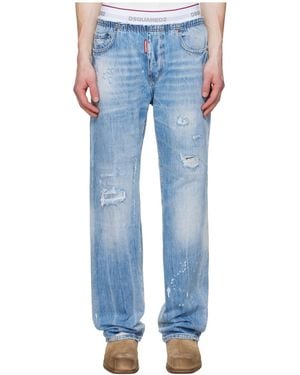 DSquared² Elastic Waist Jeans - Blue