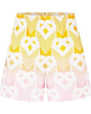 CASABLANCA Letter Shorts - Yellow