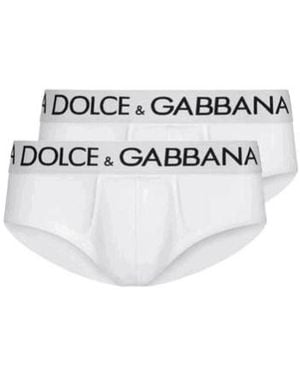 Dolce & Gabbana Logo Two-Piece Briefs Set - White