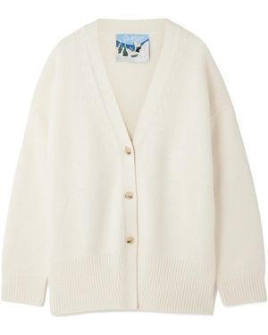 arch4 Elward Organic Cashmere Cardigan - White