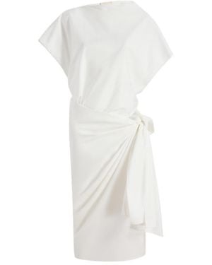 KHAITE Fray Dress - White